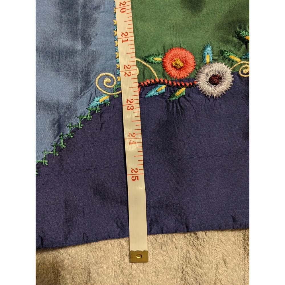 August Max Colorful Patchwork Embroidered Floral … - image 7